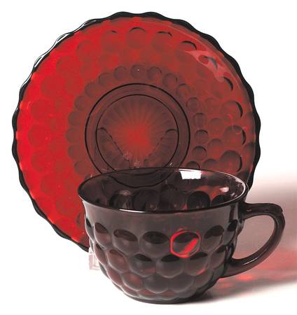 Bubble Ruby Cup & Saucer Set