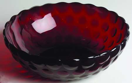 Bubble Ruby 8" Round Vegetable Bowl