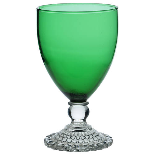 Bubble Foot Green Water Goblet