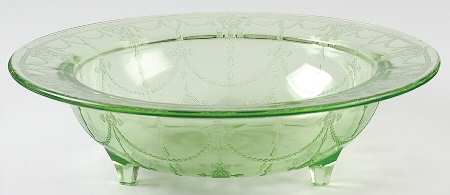 Cameo Green 3-Toed Footed Bowl