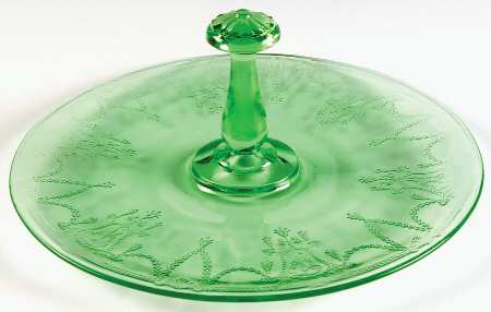 Cameo Green Center Handle Tray