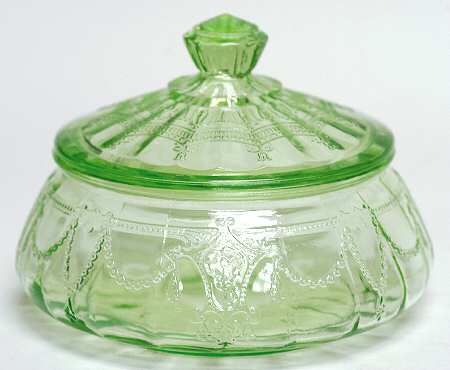 Cameo Green Candy Dish & Lid