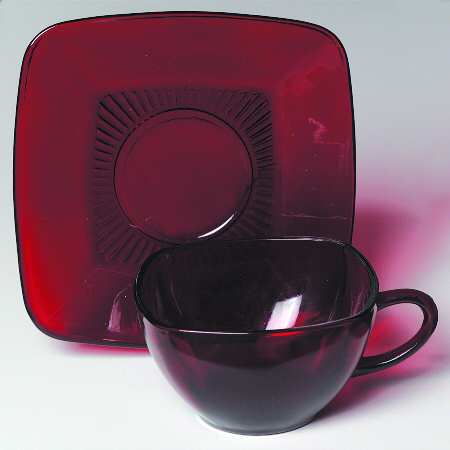 Charm Ruby Cup and Saucer Set