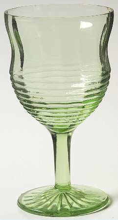 Circle Green Water Goblet