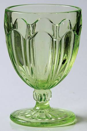 Colonial Green 3 Oz Footed Tumbler