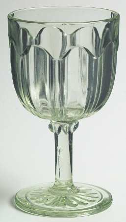Colonial Green Water Goblet