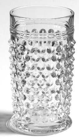 Hobnail Clear 9 Oz Flat Tumbler