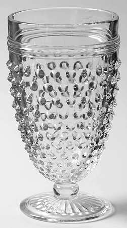 Hobnail Clear Water Goblet