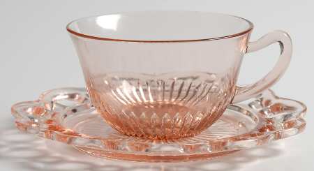 Lace Edge Pink Cup & Saucer Set