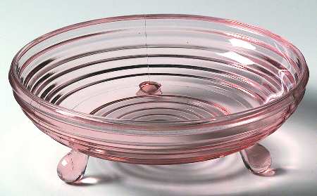 Manhattan Pink 3-Footed Open Candy Dish