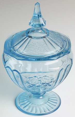 Mayfair Blue Candy Dish & Lid