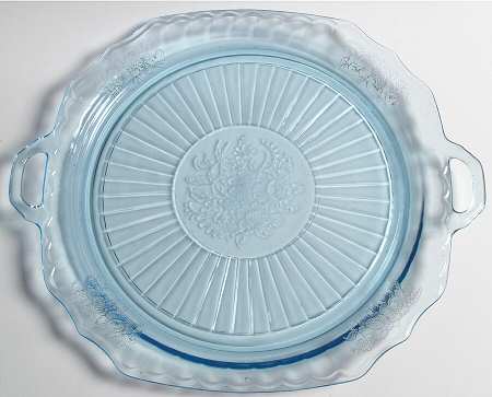 Mayfair Blue Handled Cake Plate