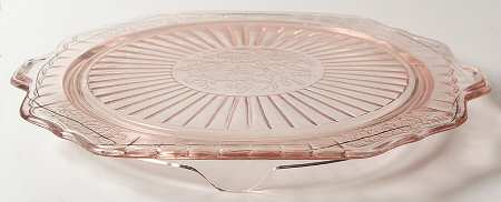 Mayfair Pink Footed Cake Plate