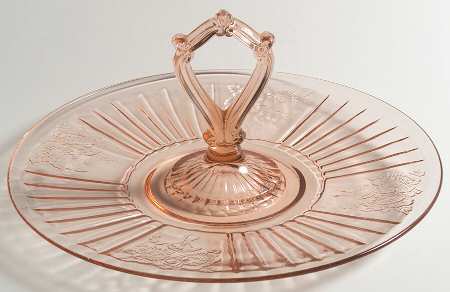 Mayfair Pink Center Handle Tray