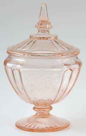 Mayfair Pink Candy Dish & Lid