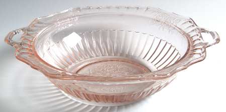 Mayfair Pink 11" Handled Round Vegetable Bowl