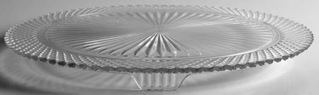 Miss America Clear Footed Cake Plate