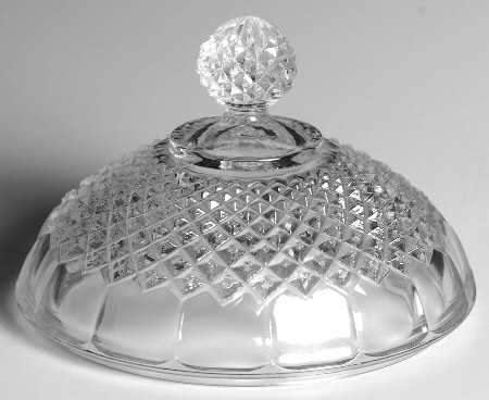 Miss America Clear Round Butter Dish with Cereal Base, Lid Only