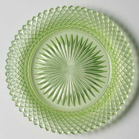 Miss America Green Bread & Butter Plate