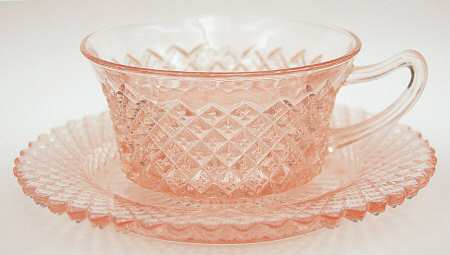 Miss America Pink Cup & Saucer Set