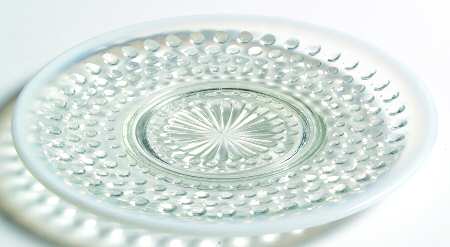 Moonstone Clear Opalescent Bread & Butter Plate