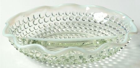 Moonstone Clear Opalescent 7" Round 2 Part Relish