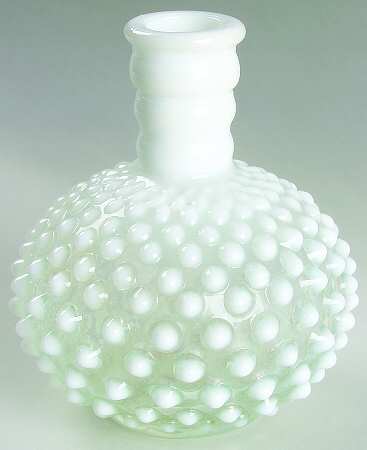 Moonstone Clear Opalescent Wrisley Cologne Bottle No Stopper