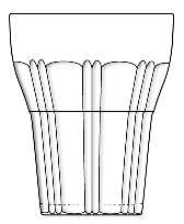 Old Cafe Clear Flat Tumbler