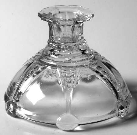 Oyster and Pearl Clear Single Light Candlestick
