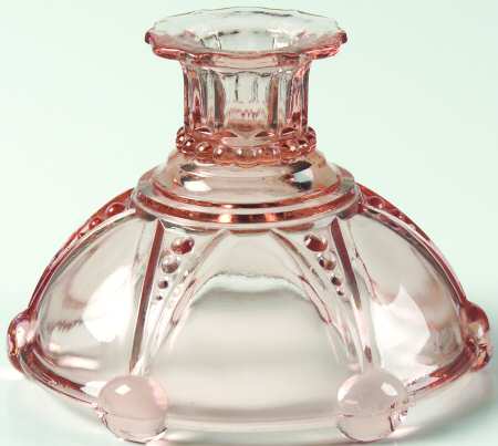 Oyster and Pearl Pink Single Light Candlestick