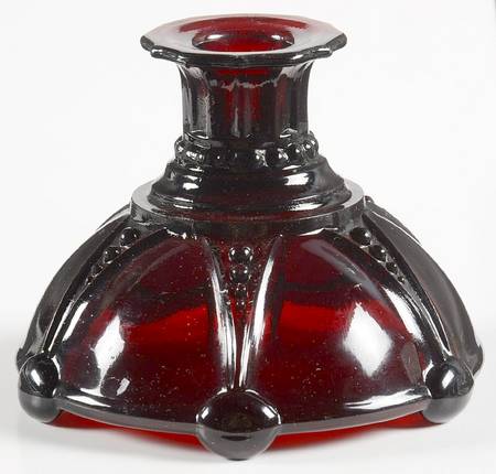 Oyster and Pearl Royal Ruby Single Light Candlestick