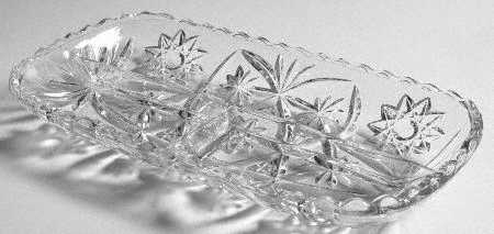 Prescut Clear 11" Rectangular 3 Part Relish