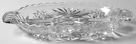 Prescut Clear 10" Oval 2 Part Relish