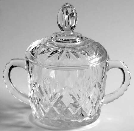 Prescut Clear Sugar Bowl & Lid