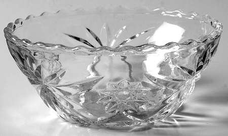 Prescut Clear 5" Scalloped Bowl