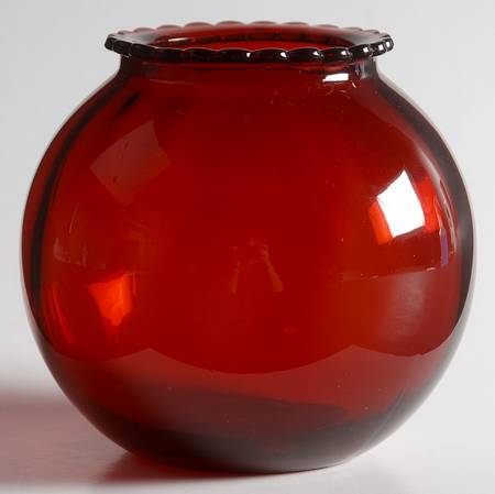 Royal Ruby Ivy Ball Vase