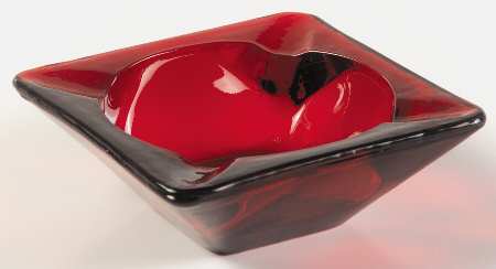 Royal Ruby Small Square Ashtray