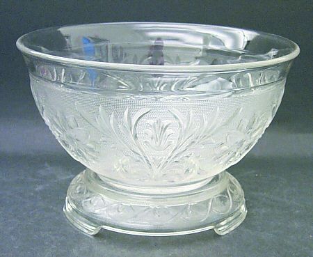 Sandwich Clear Punch Bowl with Stand