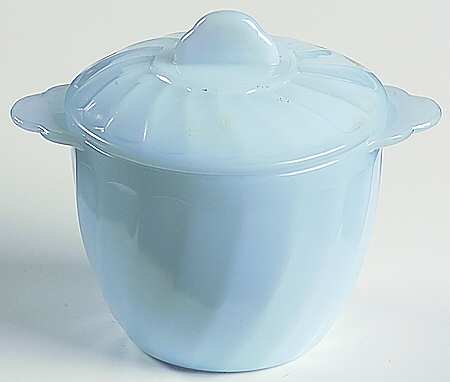Swirl Azur Ite Sugar Bowl & Lid