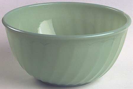 Swirl Jade Ite Shell 7" Mixing Bowl