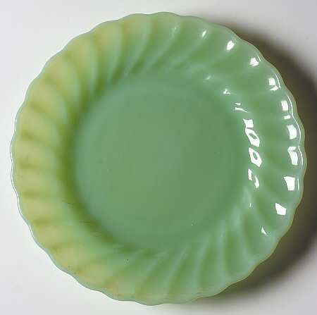 Swirl Jade Ite Shell 7" Salad Plate