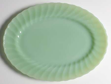 Swirl Jade Ite Shell 13" and Over, Platter