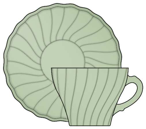 Swirl Jade Ite Shell by Anchor Hocking
