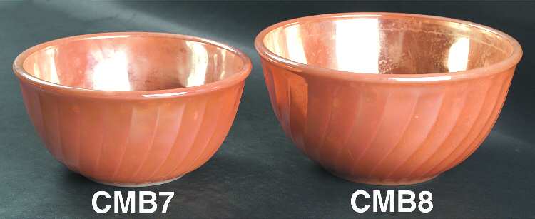 Peach Lustre Swirl 7" Mixing Bowl