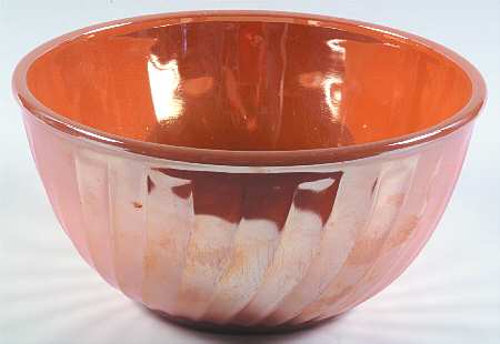 Peach Lustre Swirl 9" Mixing Bowl