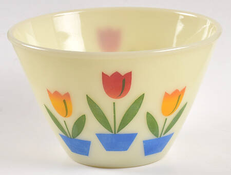 Tulips On Ivory by Anchor Hocking