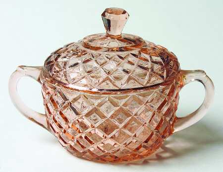 Waterford Pink Sugar Bowl & Lid