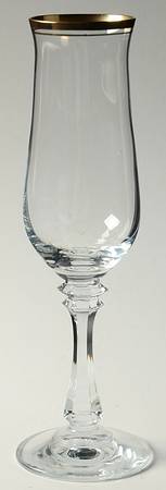 Princeton Clear (Gold Trim) Fluted Champagne