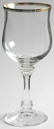Princeton Clear (Gold Trim) Water Goblet