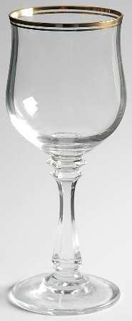 Princeton Clear (Gold Trim) Wine Glass